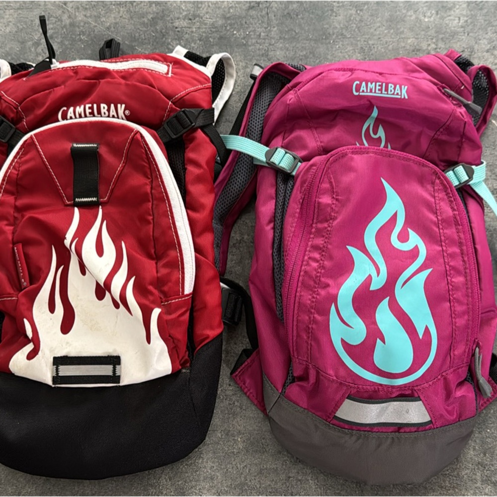 CamelBak Mini M.U.L.E. Red and Pink Backpacks - No Bladders